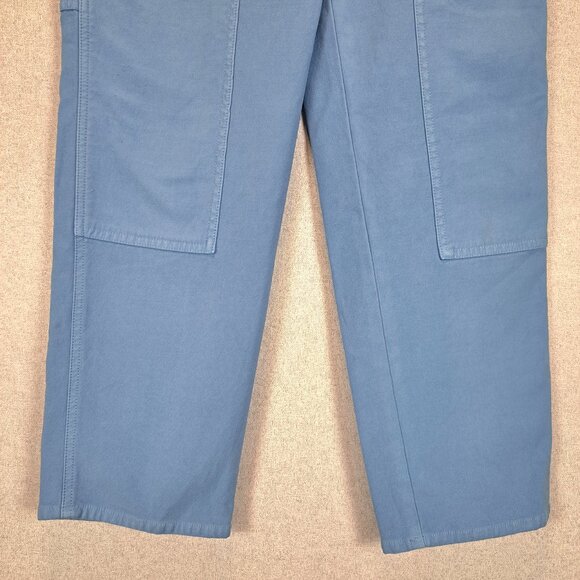 Wilfred Free Women's Size 2 Blue Straight Wide Leg Modern Utility Cargo Pants - Picture 4 of 10